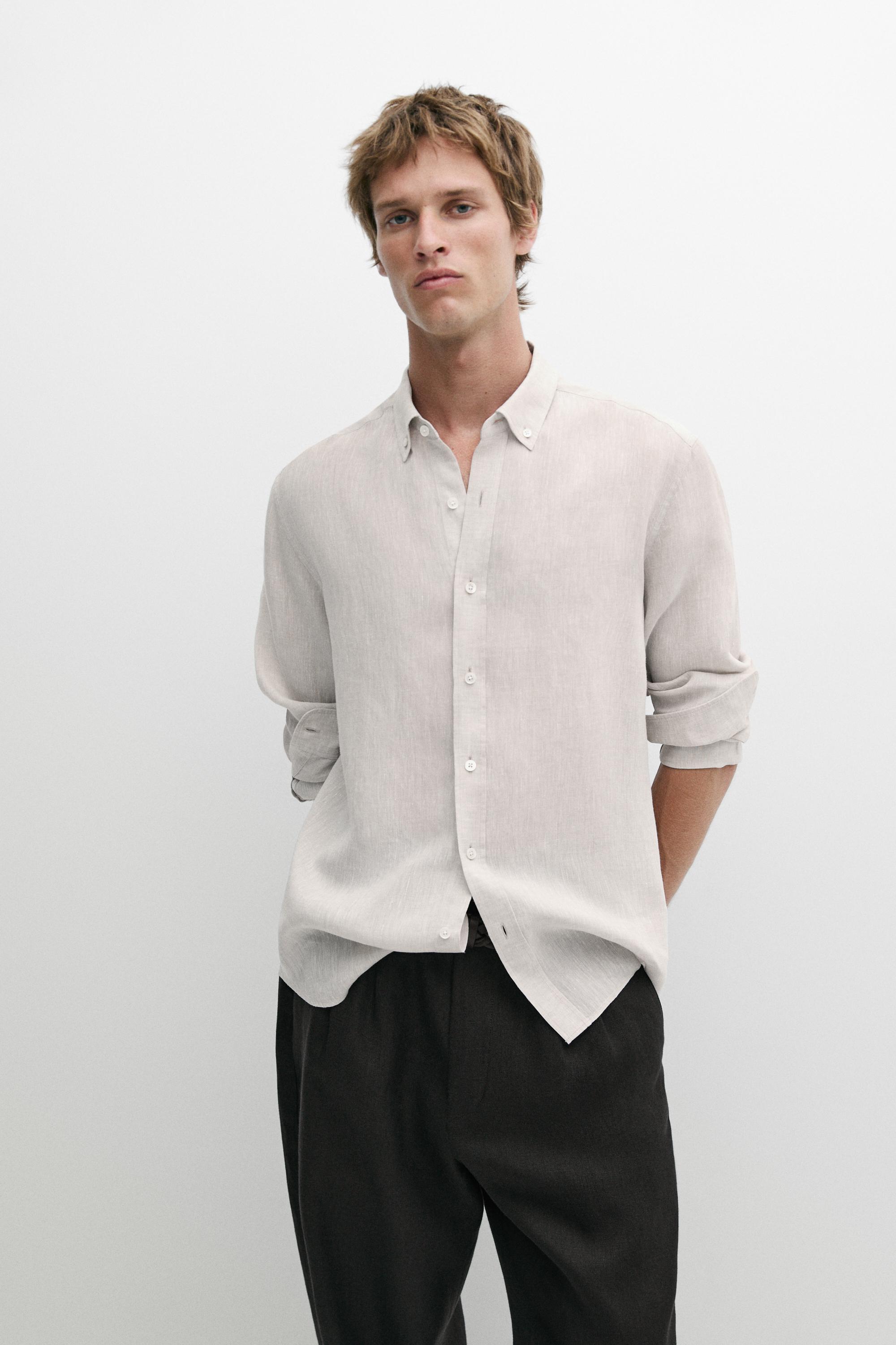 Chemise regular fit 100 % lin